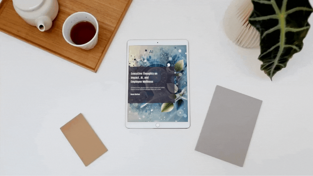 Executive Thoughts On Impact AI and Employee Wellness Mockup Executive Thoughts On Impact AI and Employee Wellness Mockup